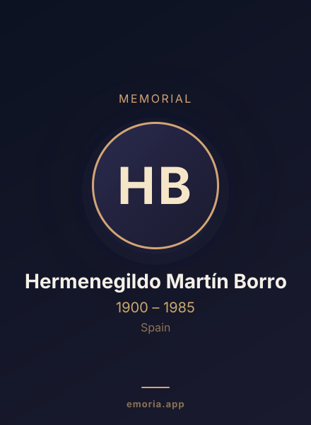 Memorial portrait of Hermenegildo Martín Borro
