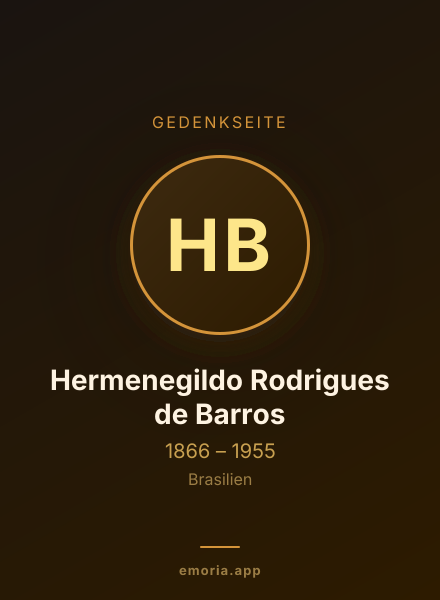Gedenkportrait von Hermenegildo Rodrigues de Barros