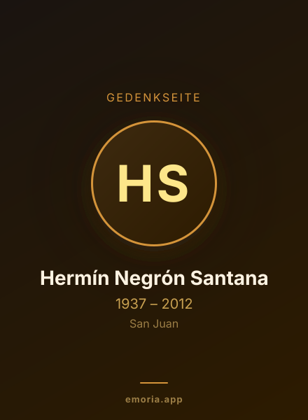 Gedenkportrait von Hermín Negrón Santana