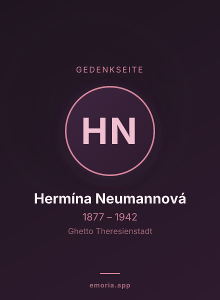 Gedenkportrait von Hermína Neumannová
