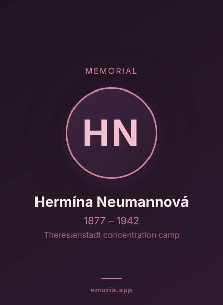 Memorial portrait of Hermína Neumannová