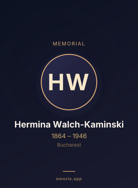 Memorial portrait of Hermina Walch-Kaminski