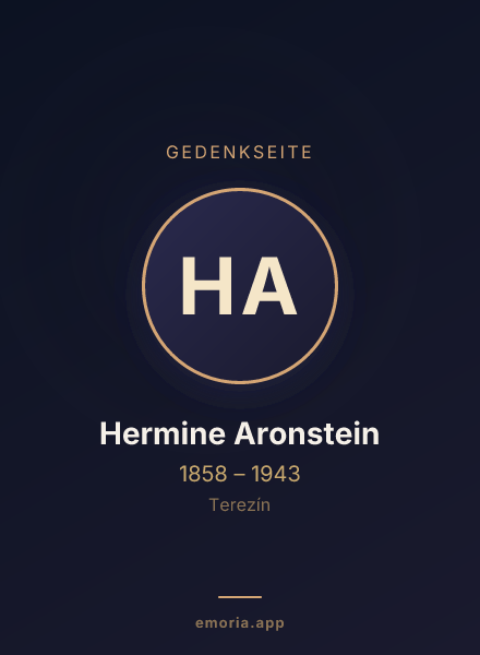 Gedenkportrait von Hermine Aronstein