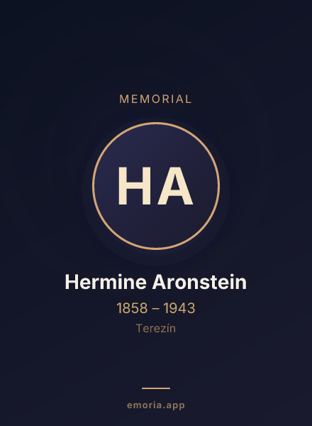 Memorial portrait of Hermine Aronstein