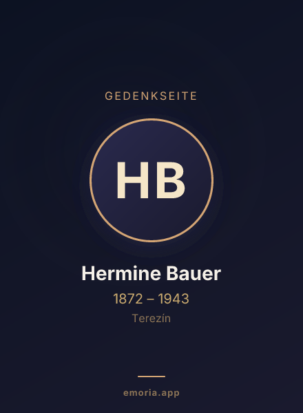 Gedenkportrait von Hermine Bauer