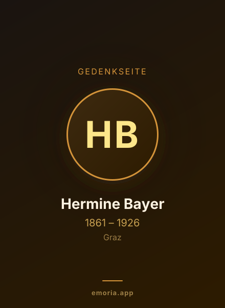 Gedenkportrait von Hermine Bayer