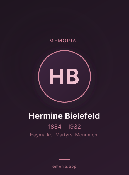 Memorial portrait of Hermine Bielefeld