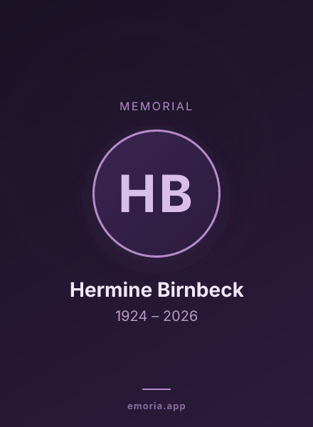 Memorial portrait of Hermine Birnbeck