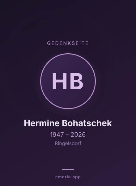 Gedenkportrait von Hermine Bohatschek
