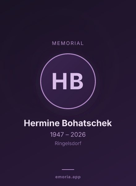 Memorial portrait of Hermine Bohatschek