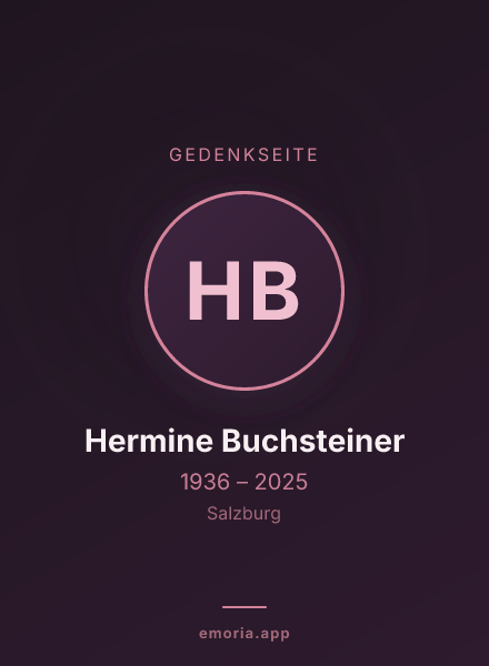 Gedenkportrait von Hermine Buchsteiner