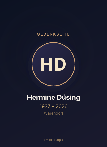 Gedenkportrait von Hermine Düsing