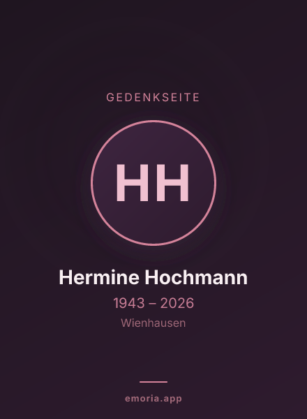 Gedenkportrait von Hermine Hochmann