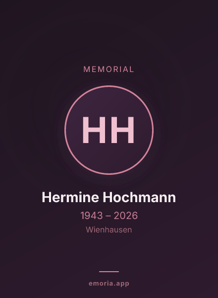 Memorial portrait of Hermine Hochmann