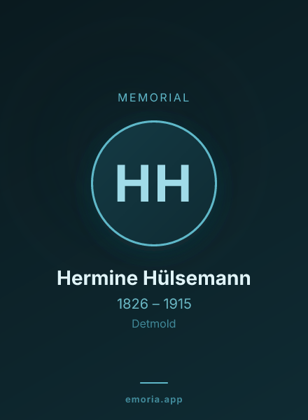 Memorial portrait of Hermine Hülsemann