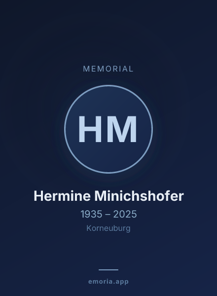 Memorial portrait of Hermine Minichshofer