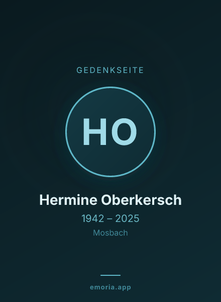 Gedenkportrait von Hermine Oberkersch