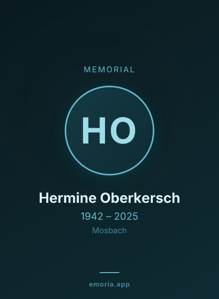 Memorial portrait of Hermine Oberkersch