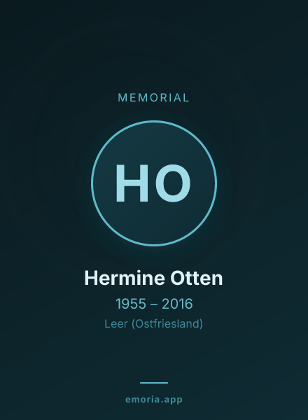 Memorial portrait of Hermine Otten