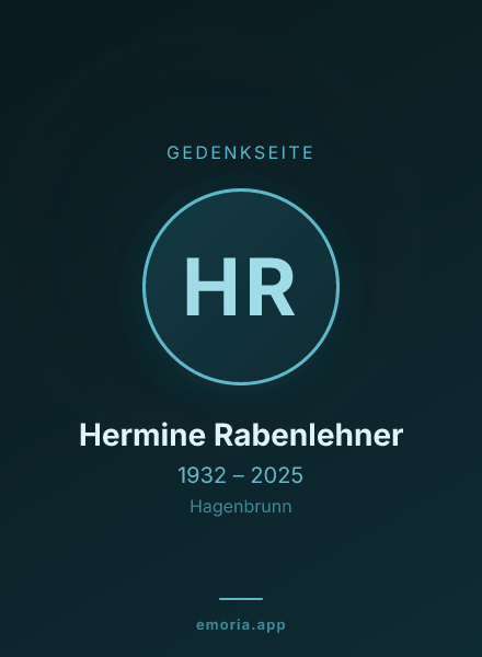 Gedenkportrait von Hermine Rabenlehner