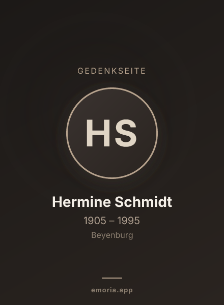 Gedenkportrait von Hermine Schmidt