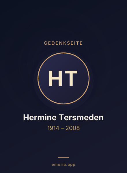 Gedenkportrait von Hermine Tersmeden