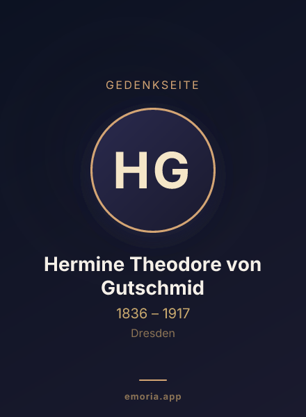 Gedenkportrait von Hermine Theodore von Gutschmid
