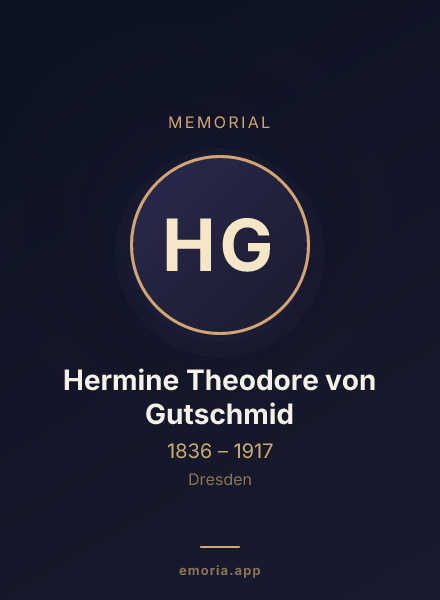 Memorial portrait of Hermine Theodore von Gutschmid