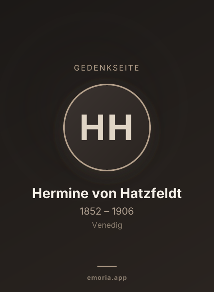Gedenkportrait von Hermine von Hatzfeldt
