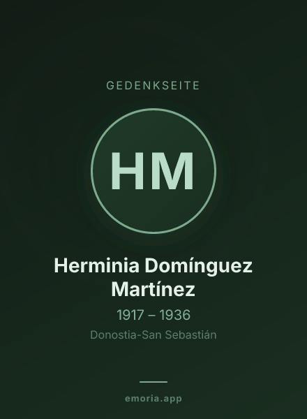 Gedenkportrait von Herminia Domínguez Martínez