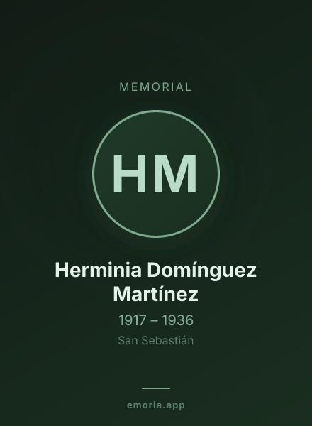 Memorial portrait of Herminia Domínguez Martínez