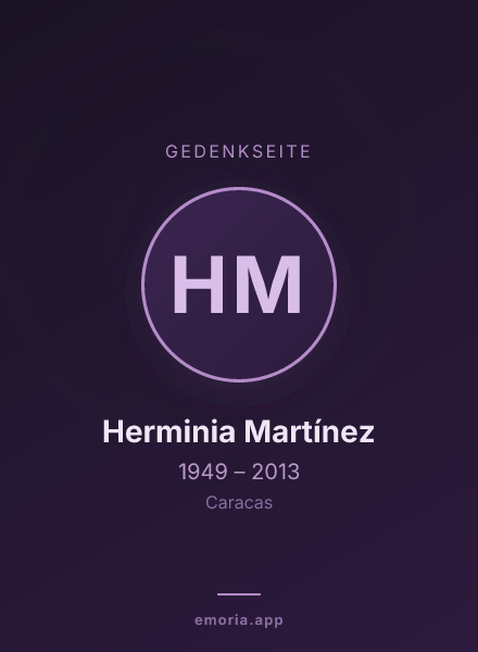 Gedenkportrait von Herminia Martínez