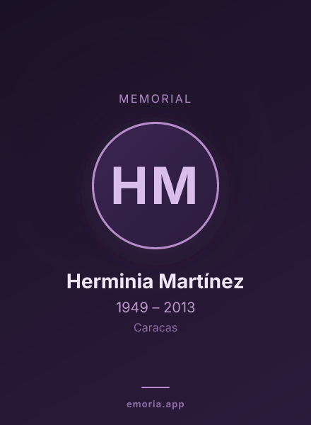 Memorial portrait of Herminia Martínez