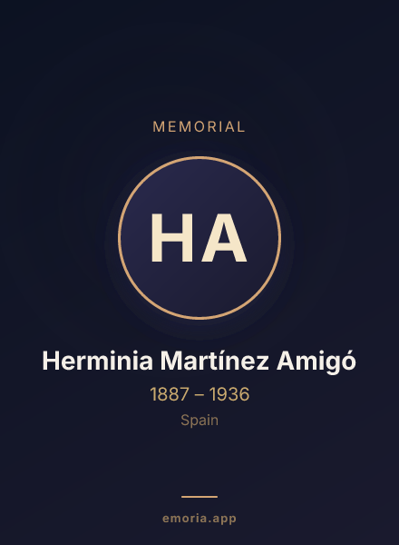 Memorial portrait of Herminia Martínez Amigó