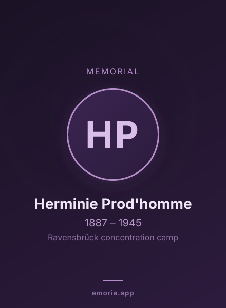 Memorial portrait of Herminie Prod'homme