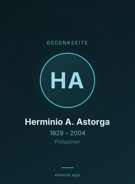 Gedenkportrait von Herminio A. Astorga