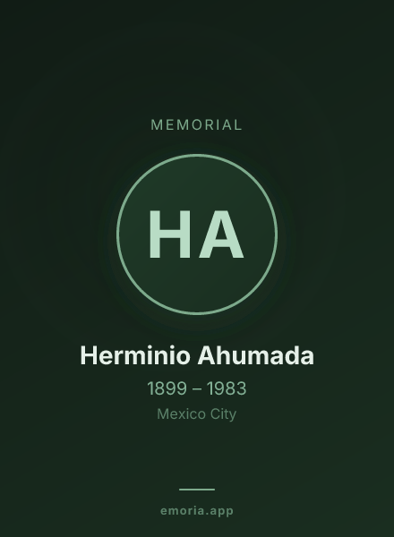 Memorial portrait of Herminio Ahumada