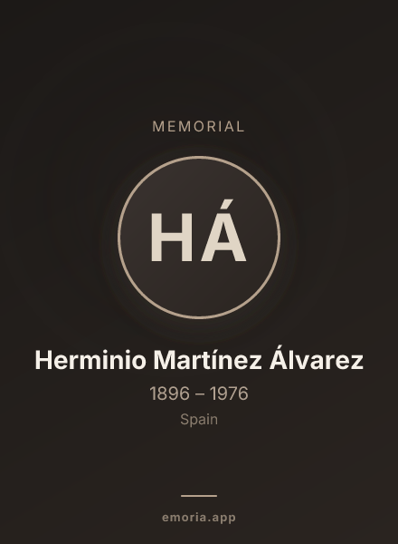 Memorial portrait of Herminio Martínez Álvarez