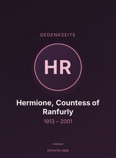 Gedenkportrait von Hermione, Countess of Ranfurly