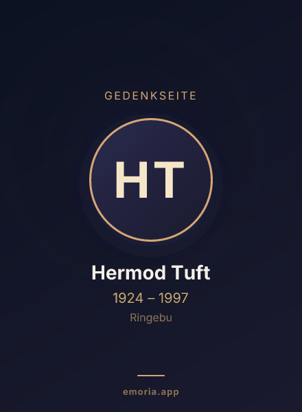 Gedenkportrait von Hermod Tuft