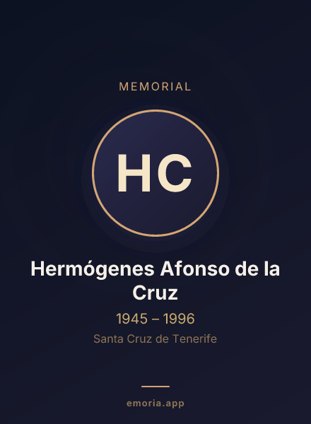 Memorial portrait of Hermógenes Afonso de la Cruz