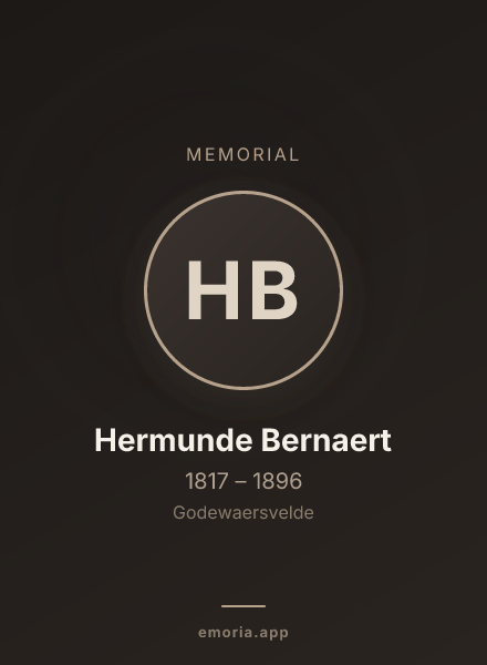 Memorial portrait of Hermunde Bernaert
