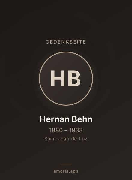 Gedenkportrait von Hernan Behn
