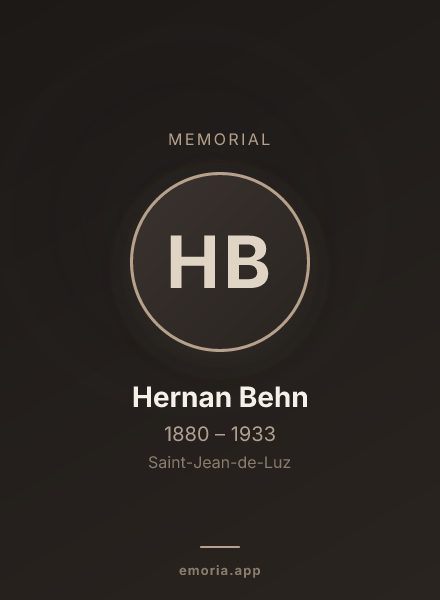 Memorial portrait of Hernan Behn