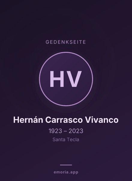 Gedenkportrait von Hernán Carrasco Vivanco