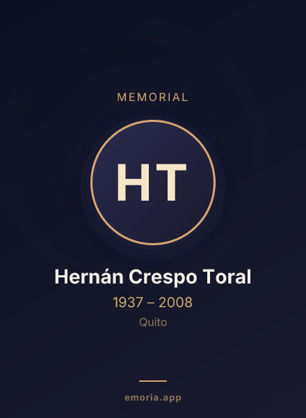 Memorial portrait of Hernán Crespo Toral