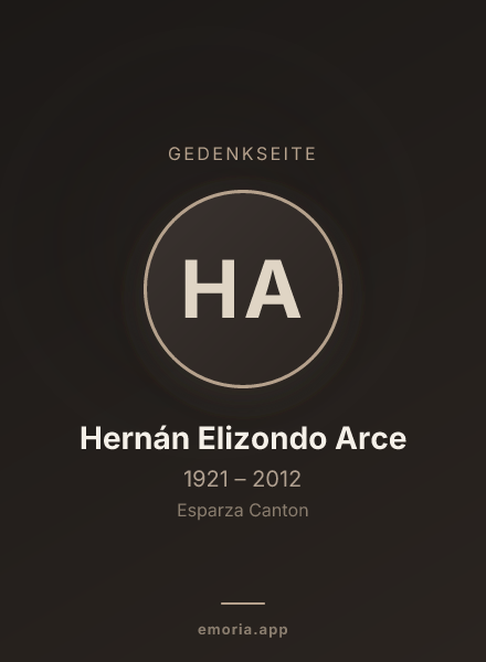 Gedenkportrait von Hernán Elizondo Arce