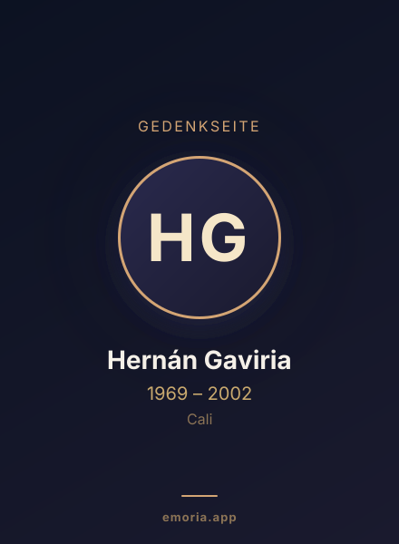 Gedenkportrait von Hernán Gaviria