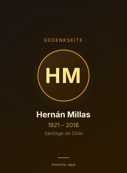 Gedenkportrait von Hernán Millas