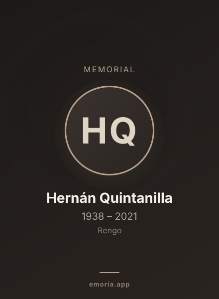 Memorial portrait of Hernán Quintanilla